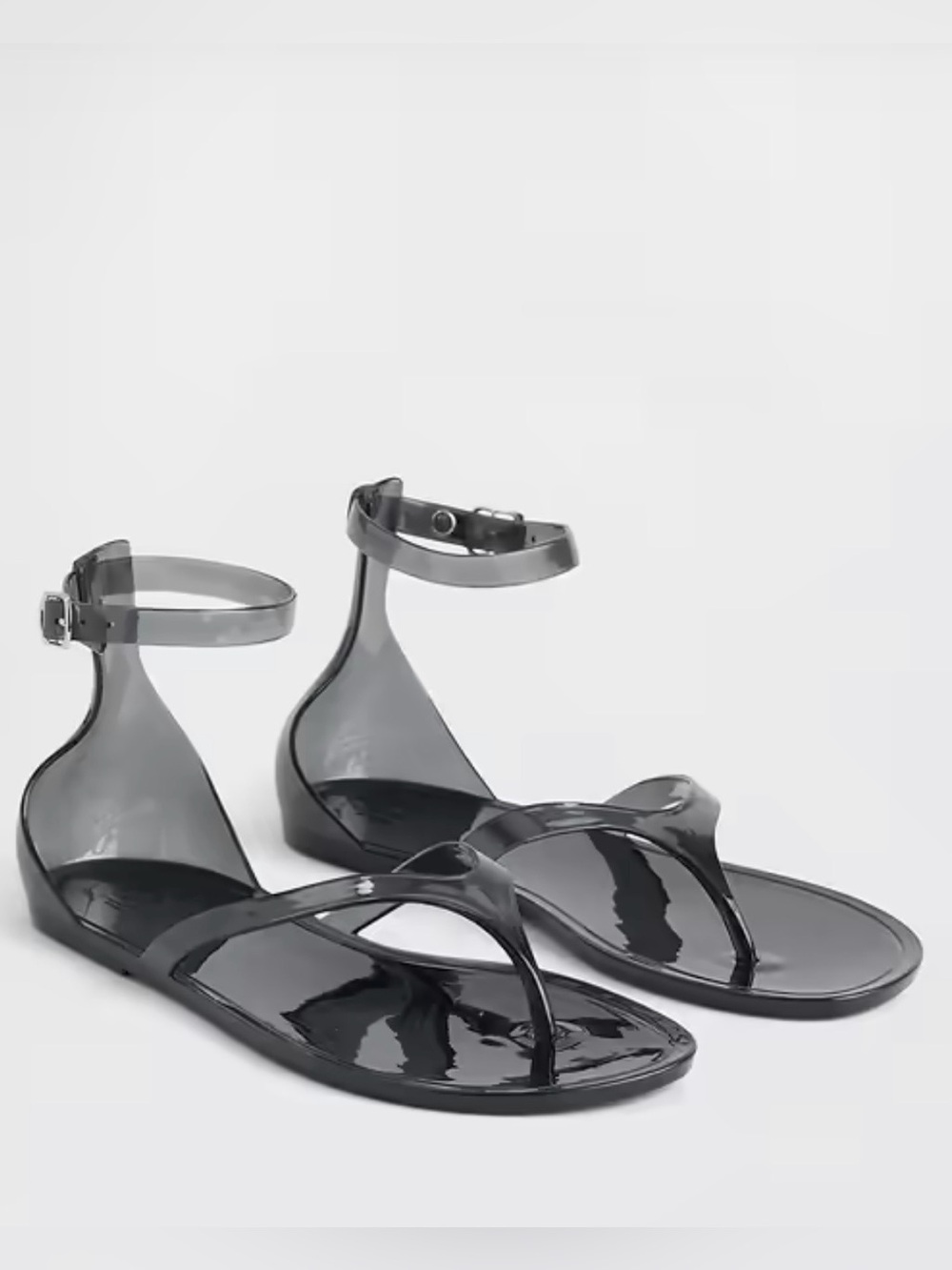 Gap Black Jelly Thong Sandals, Size 7